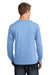 Port & Company PC54LS Mens Core Long Sleeve Crewneck T-Shirt Light Blue Back