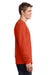 Port & Company PC54LS Mens Core Long Sleeve Crewneck T-Shirt Orange Side