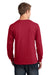 Port & Company PC54LS Mens Core Long Sleeve Crewneck T-Shirt Red Back