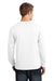 Port & Company PC54LS Mens Core Long Sleeve Crewneck T-Shirt White Back