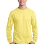 Port & Company Mens Core Long Sleeve Crewneck T-Shirt - Yellow