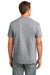 Port & Company PC54P Mens Core Short Sleeve Crewneck T-Shirt w/ Pocket Heather Grey Back