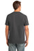 Port & Company PC54P Mens Core Short Sleeve Crewneck T-Shirt w/ Pocket Charcoal Grey Back