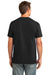 Port & Company PC54P Mens Core Short Sleeve Crewneck T-Shirt w/ Pocket Black Back