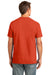 Port & Company PC54P Mens Core Short Sleeve Crewneck T-Shirt w/ Pocket Orange Back