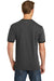 Port & Company PC54R Mens Core Ringer Short Sleeve Crewneck T-Shirt Heather Dark Grey/Black Back