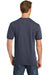 Port & Company PC54R Mens Core Ringer Short Sleeve Crewneck T-Shirt Heather Navy Blue/Navy Blue Back