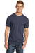 Port & Company PC54R Mens Core Ringer Short Sleeve Crewneck T-Shirt Heather Navy Blue/Navy Blue Front