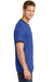 Port & Company PC54R Mens Core Ringer Short Sleeve Crewneck T-Shirt Heather Royal Blue/Navy Blue Side