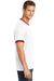 Port & Company PC54R Mens Core Ringer Short Sleeve Crewneck T-Shirt White/Red Side