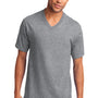 Port & Company Mens Core Short Sleeve V-Neck T-Shirt - Heather Grey