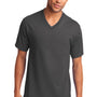 Port & Company Mens Core Short Sleeve V-Neck T-Shirt - Charcoal Grey