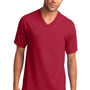 Port & Company Mens Core Short Sleeve V-Neck T-Shirt - Red