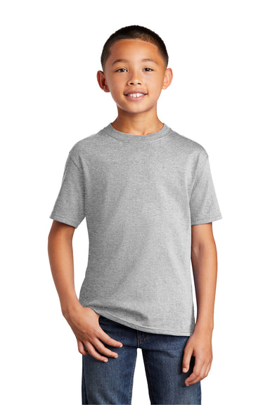 Port & Company PC54Y Youth Core Short Sleeve Crewneck T-Shirt Ash Grey Front