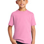 Port & Company Youth Core Short Sleeve Crewneck T-Shirt - Candy Pink