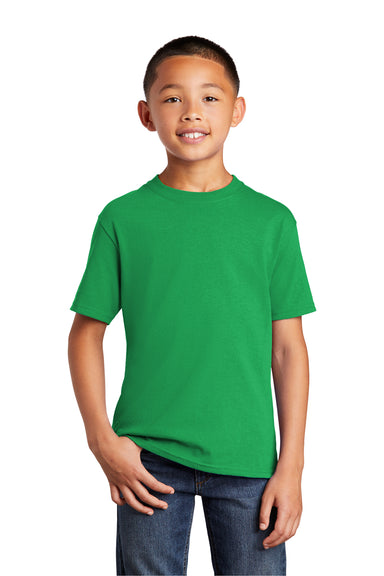 Port & Company PC54Y Youth Core Short Sleeve Crewneck T-Shirt Clover Green Front