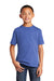 Port & Company PC54Y Youth Core Short Sleeve Crewneck T-Shirt Heather Royal Blue Front