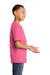 Port & Company PC54Y Youth Core Short Sleeve Crewneck T-Shirt Neon Pink Side