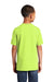 Port & Company PC54Y Youth Core Short Sleeve Crewneck T-Shirt Neon Yellow Back
