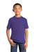 Port & Company PC54Y Youth Core Short Sleeve Crewneck T-Shirt Purple Front