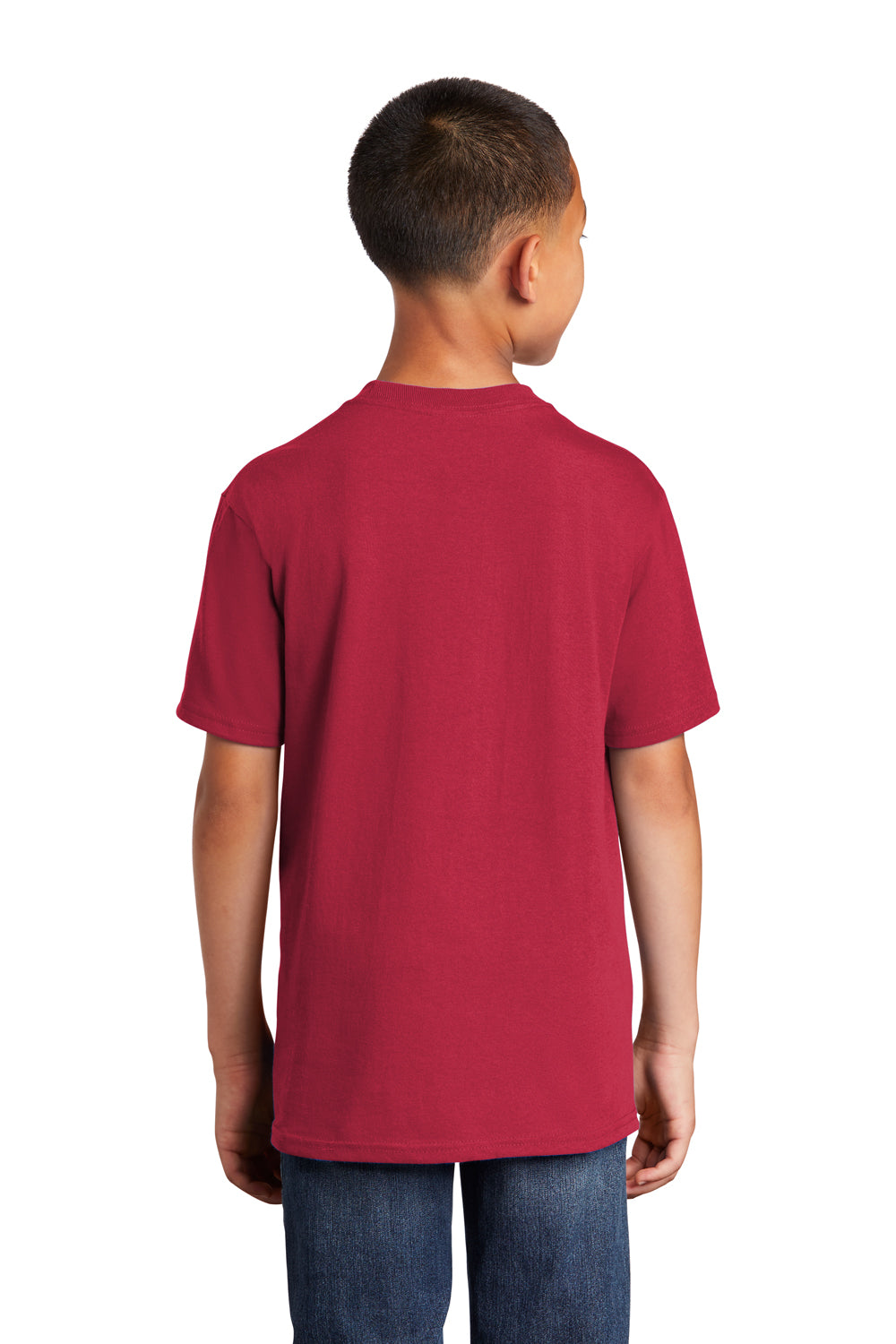 Port & Company PC54Y Youth Core Short Sleeve Crewneck T-Shirt Red Back
