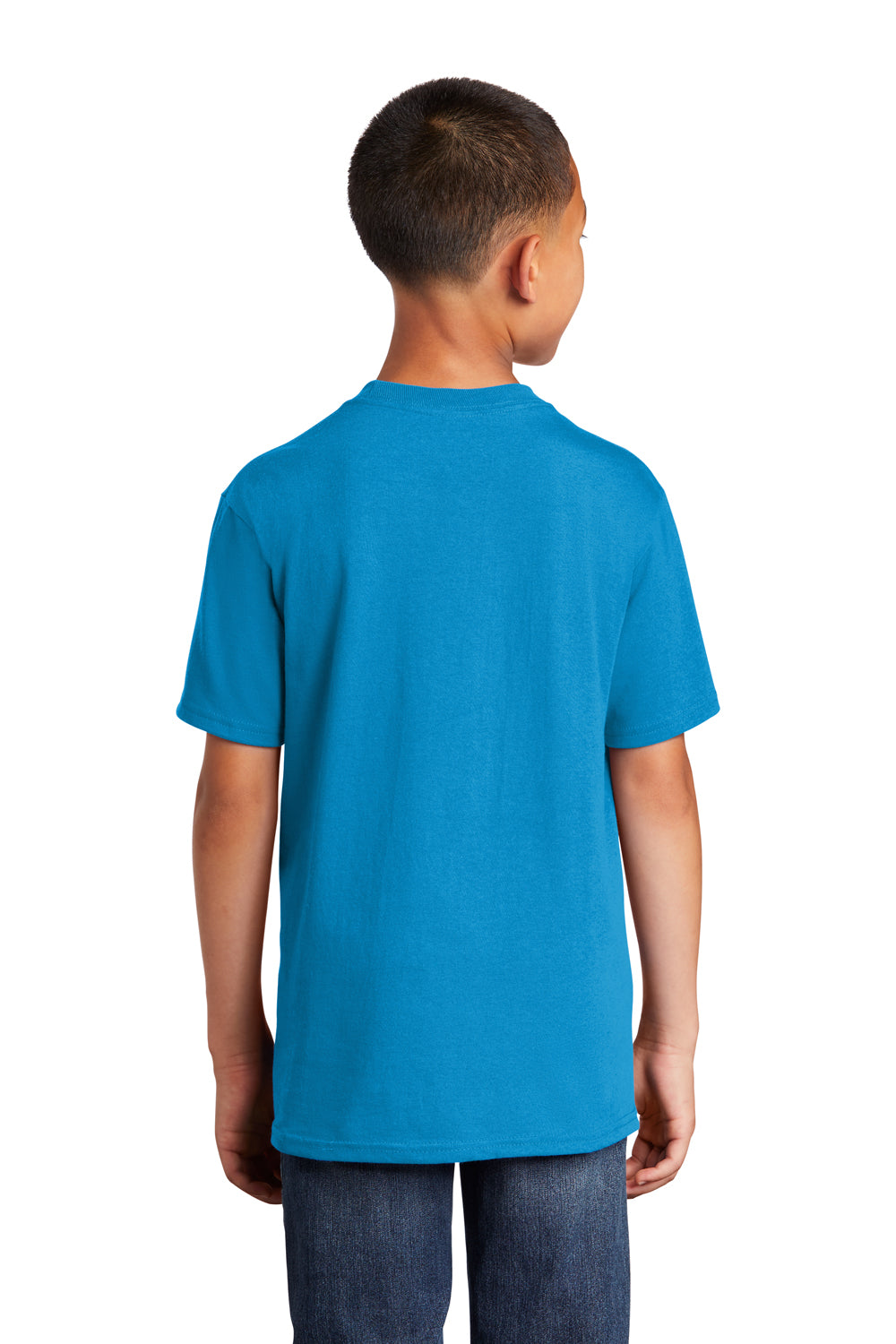 Port & Company PC54Y Youth Core Short Sleeve Crewneck T-Shirt Sapphire Blue Back