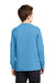 Port & Company PC54YLS Youth Core Long Sleeve Crewneck T-Shirt Aqua Blue Back