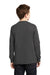 Port & Company PC54YLS Youth Core Long Sleeve Crewneck T-Shirt Charcoal Grey Back