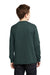 Port & Company PC54YLS Youth Core Long Sleeve Crewneck T-Shirt Dark Green Back