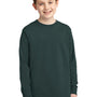 Port & Company Youth Core Long Sleeve Crewneck T-Shirt - Dark Green