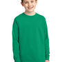 Port & Company Youth Core Long Sleeve Crewneck T-Shirt - Kelly Green