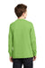Port & Company PC54YLS Youth Core Long Sleeve Crewneck T-Shirt Lime Green Back
