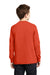 Port & Company PC54YLS Youth Core Long Sleeve Crewneck T-Shirt Orange Back