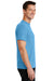 Port & Company PC55 Mens Core Short Sleeve Crewneck T-Shirt Aqua Blue Side