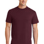 Port & Company Mens Core Short Sleeve Crewneck T-Shirt - Athletic Maroon