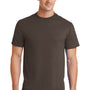 Port & Company Mens Core Short Sleeve Crewneck T-Shirt - Brown
