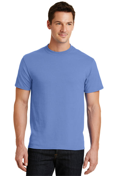 Port & Company PC55 Mens Core Short Sleeve Crewneck T-Shirt Carolina Blue Front