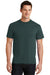 Port & Company PC55 Mens Core Short Sleeve Crewneck T-Shirt Dark Green Front