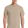 Port & Company Mens Core Short Sleeve Crewneck T-Shirt - Desert Sand