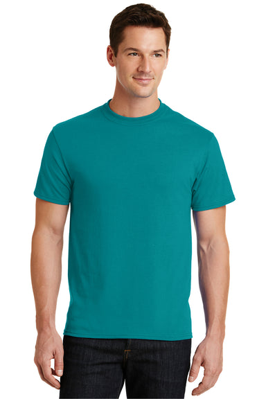 Port & Company PC55 Mens Core Short Sleeve Crewneck T-Shirt Jade Green Front