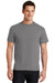 Port & Company PC55 Mens Core Short Sleeve Crewneck T-Shirt Medium Grey Front