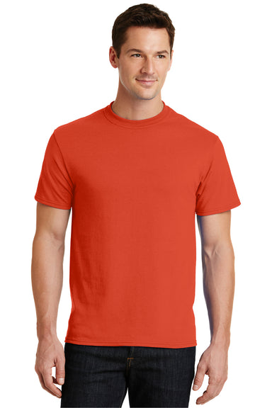 Port & Company PC55 Mens Core Short Sleeve Crewneck T-Shirt Orange Front