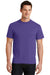 Port & Company PC55 Mens Core Short Sleeve Crewneck T-Shirt Purple Front