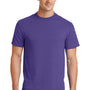 Port & Company Mens Core Short Sleeve Crewneck T-Shirt - Purple