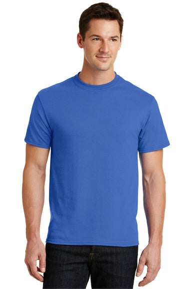 Port & Company PC55 Mens Core Short Sleeve Crewneck T-Shirt Royal Blue Front