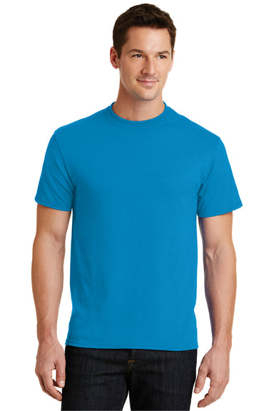 Port & Company PC55 Mens Core Short Sleeve Crewneck T-Shirt Sapphire Blue Front