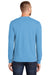 Port & Company PC55LS Mens Core Long Sleeve Crewneck T-Shirt Aqua Blue Back