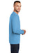 Port & Company PC55LS Mens Core Long Sleeve Crewneck T-Shirt Aqua Blue Side
