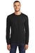 Port & Company PC55LS Mens Core Long Sleeve Crewneck T-Shirt Black Front