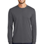Port & Company Mens Core Long Sleeve Crewneck T-Shirt - Charcoal Grey